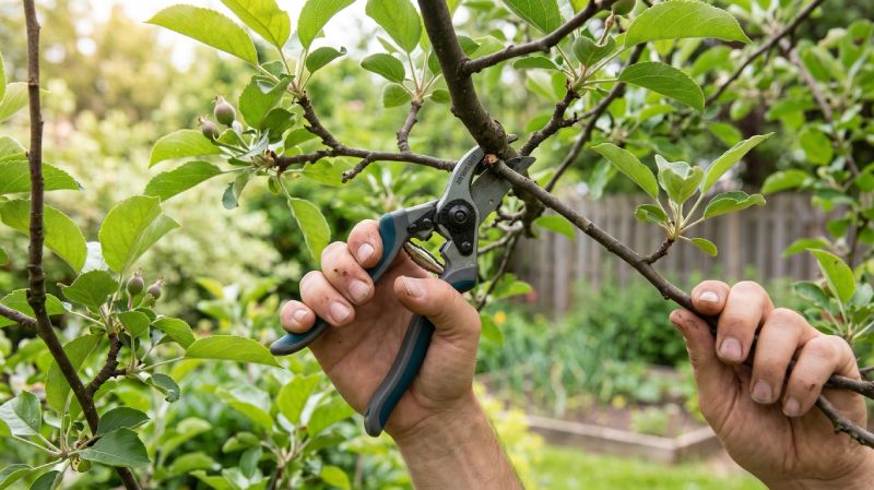 Arborist pruning a maple tree in Durham Region